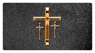 DSC700 517 CP SH BK Copper 3 Crosses Shimmer Black Background